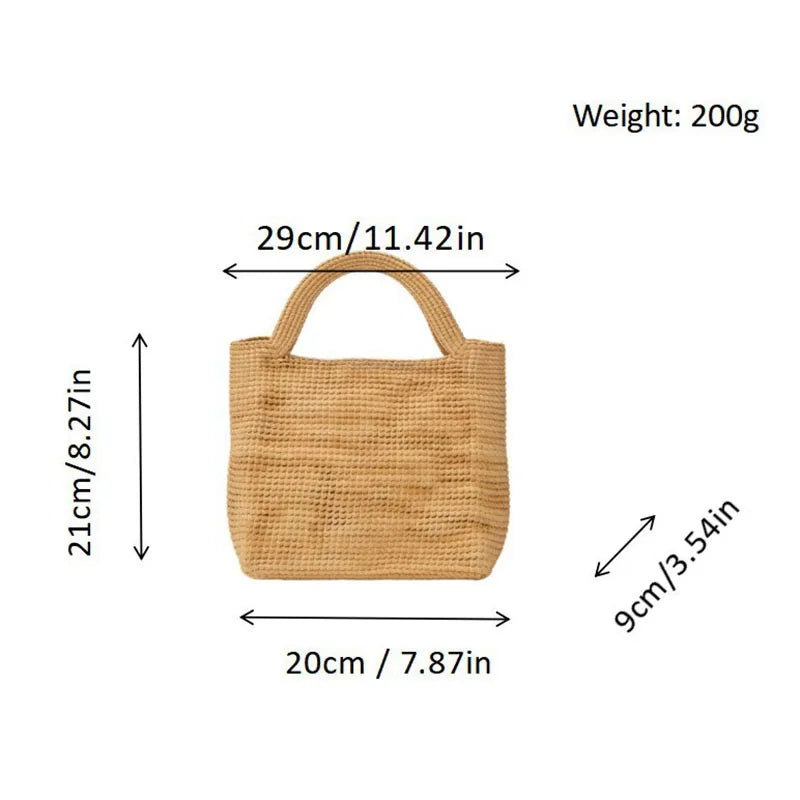 Retro Handmade Women Handbag Woven With Grass Versatile Women Bag Fashion Shoulder Bag Summer Beach Bag