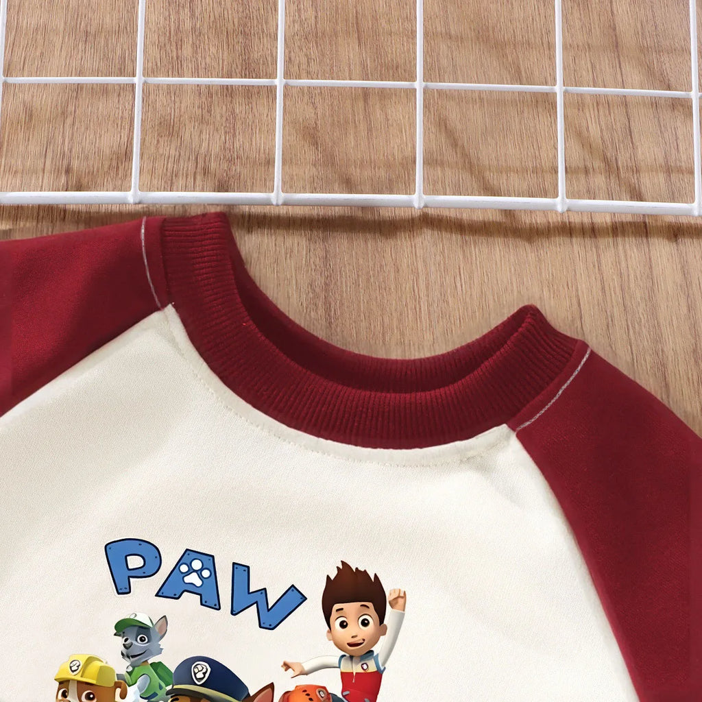PAW Patrol Baby Boys O Neck Spliced Long Sleeve Hoodies Sets Kids Casual Sweatshirt and Sweatpant 2pcs Suit Spring/autumn New