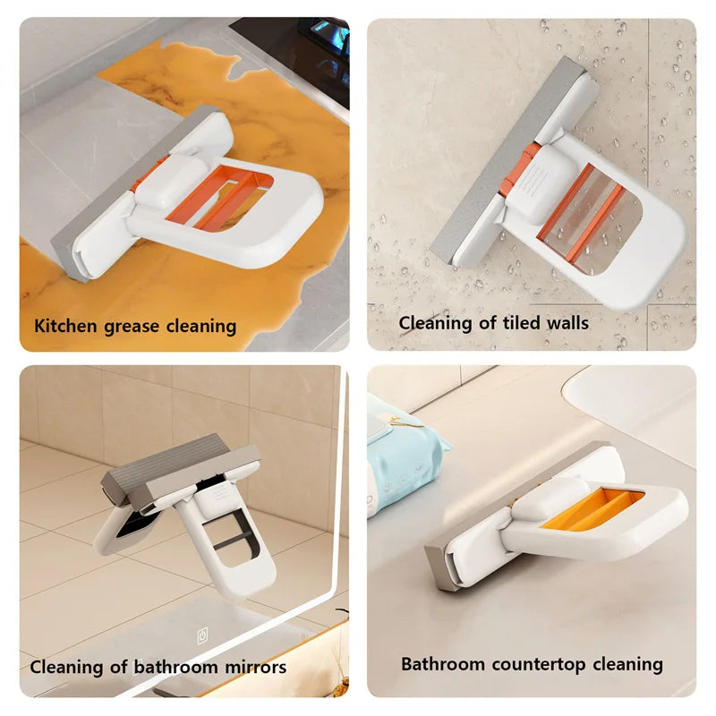 Folding Mini Mops No Need For Hand Washing New Water-Absorbing And Stain-Removing Mop Cloth