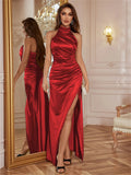 Sleeveless Backless Halter Side Slit Elegant Long Dress Mowan Clothes