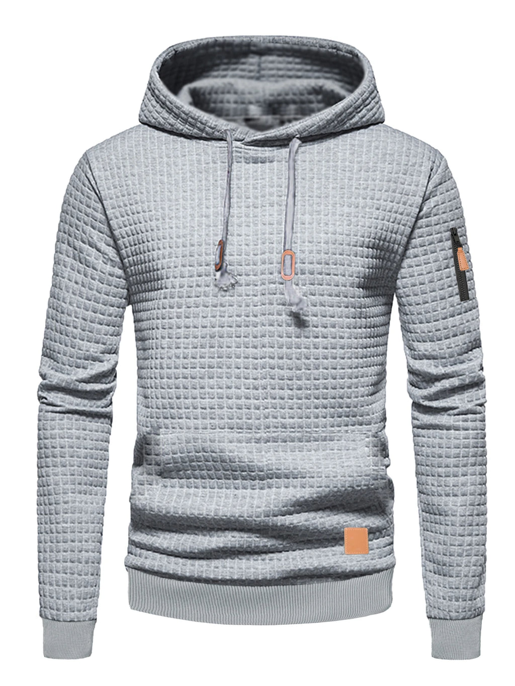 Men's Waffle Pattern Hoodie