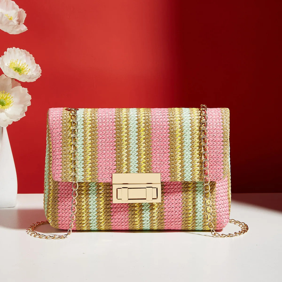 Crossbody Bag for Women Chain Strap Stylish Accessory Shoulder Bag