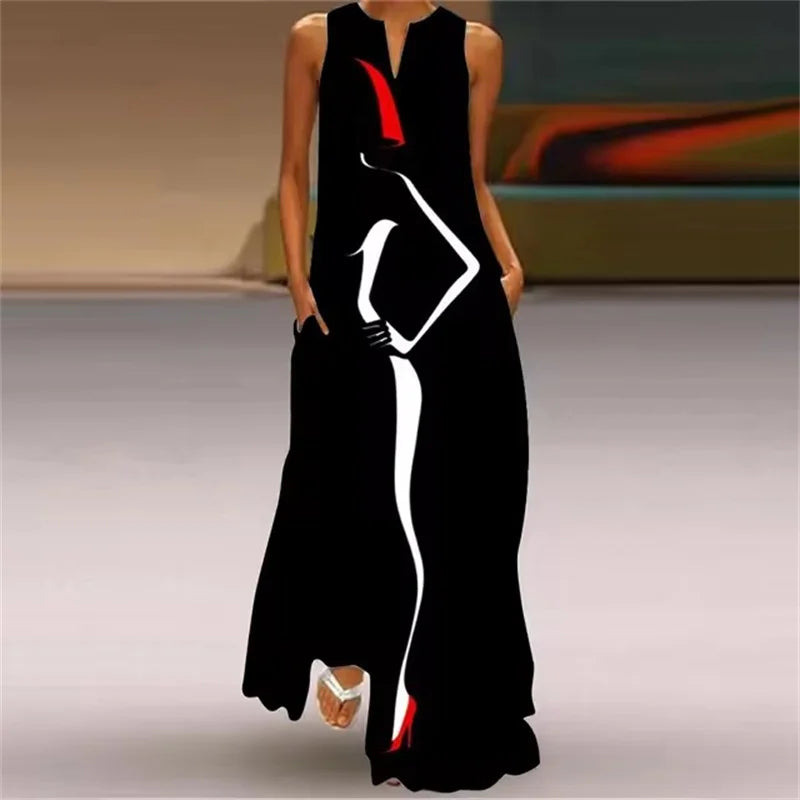 Summer Outdoor Street Fashion Women's Long Dress