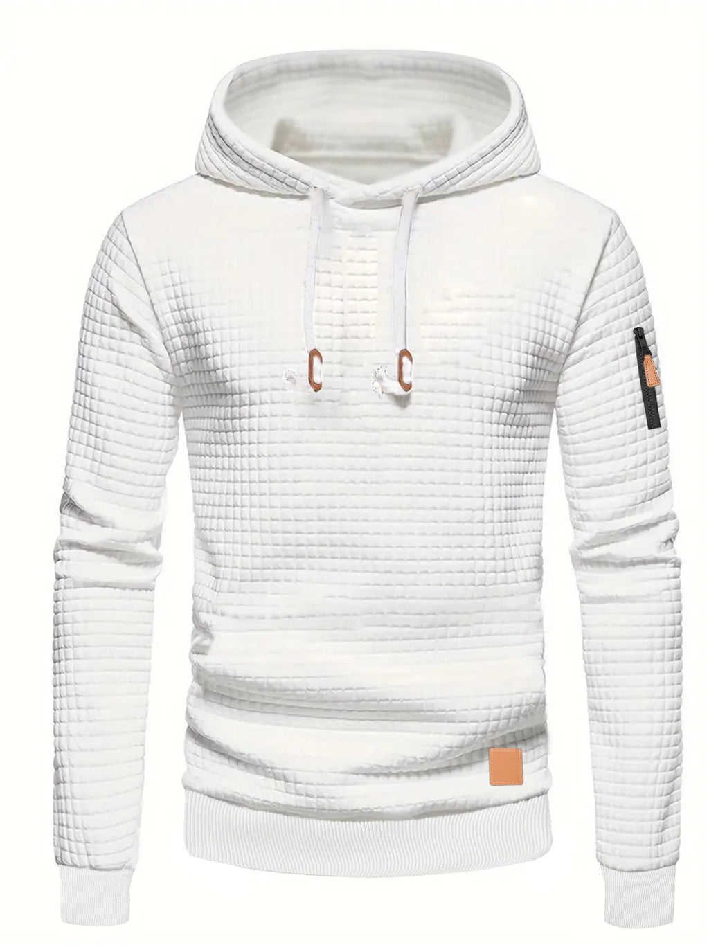 Men's Waffle Pattern Hoodie