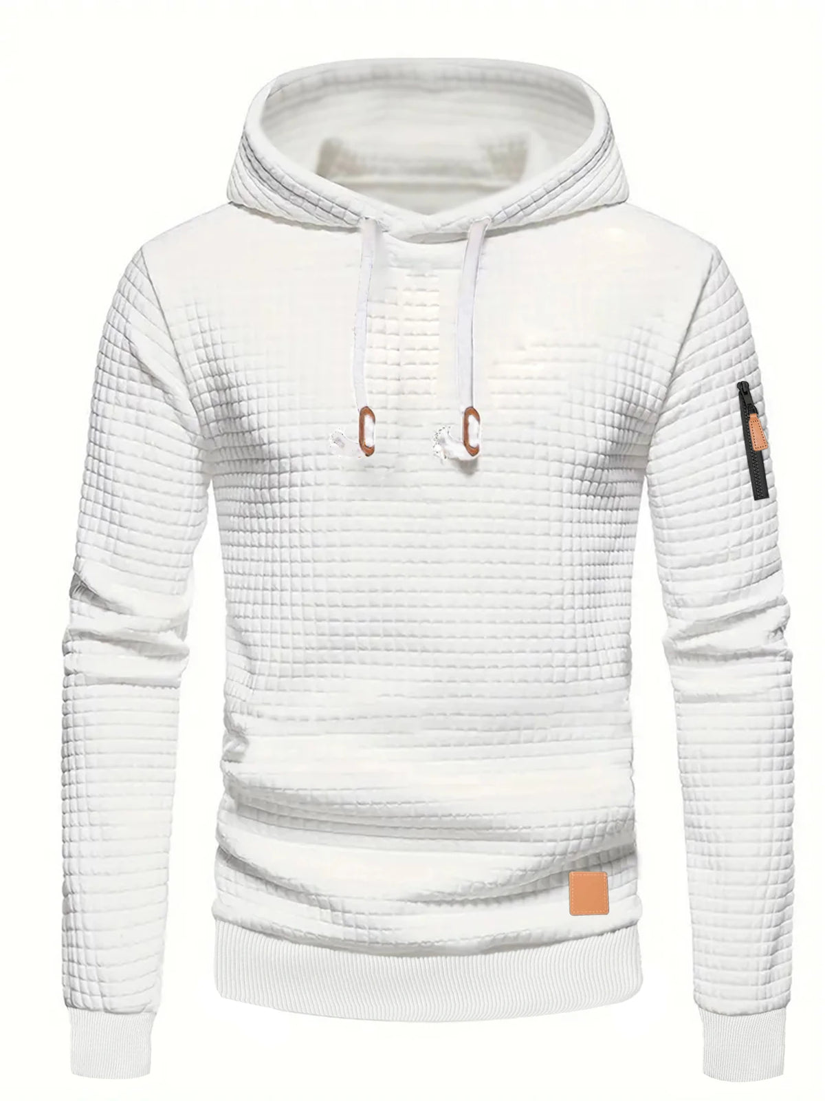 Men's Waffle Pattern Hoodie