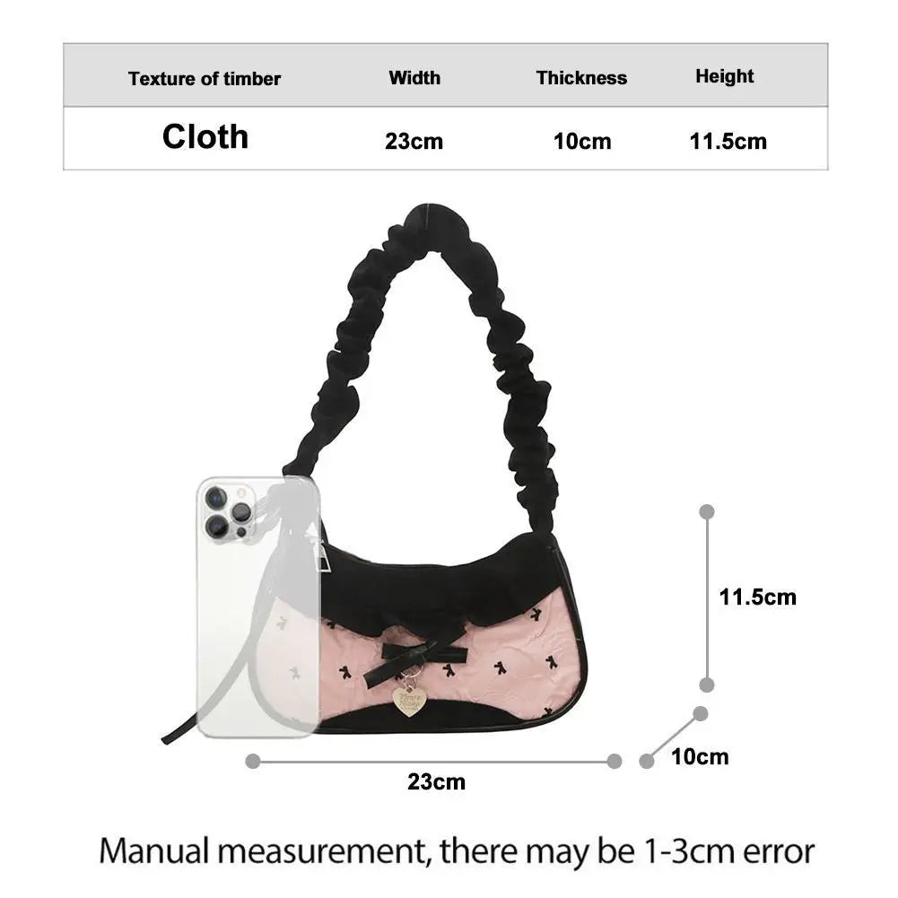 1Pc Fashion Grid Women Bag Lace Ribbon Stretchable Shoulder Strap Single Shoulder Underarm Bag Daily Commuting Student Handbag