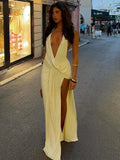 Sisterlinda Sexy High Splits Long Dress Women