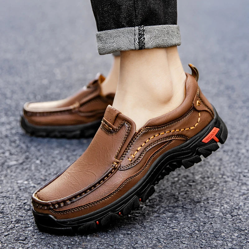 Brand Men Shoes High Quality Men's Casual Shoes Slip On Comfort Business Man Flats Shoes Outdoor Men Work Shoes